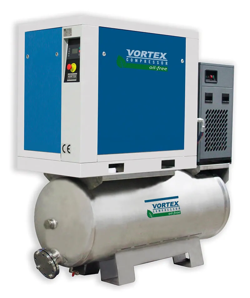 Vortex VOFS TD 2.2кВт 8Атм 270л Винтовой безмасляный компрессор с осушителем